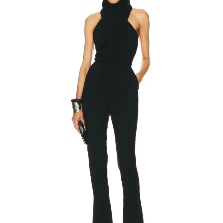 black jumpsuit
