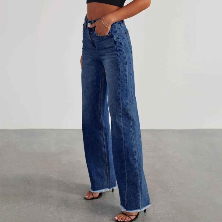 High Waisted Wide-Leg Jeans - Image 6
