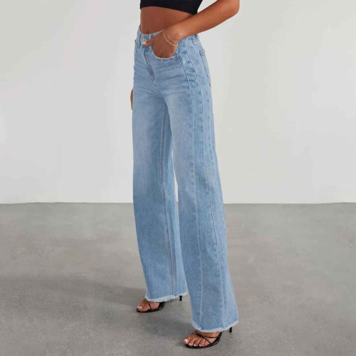 High Waisted Wide-Leg Jeans - Image 11