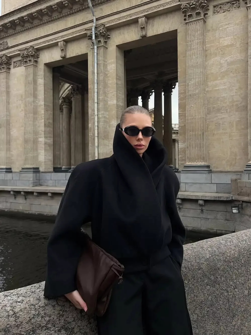 Structured Black Sculptural Jacket - Image 5