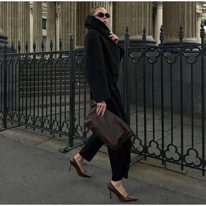Structured Black Sculptural Jacket
