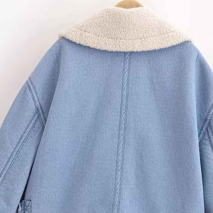 Denim Jacket with Shearling Lining - Image 17