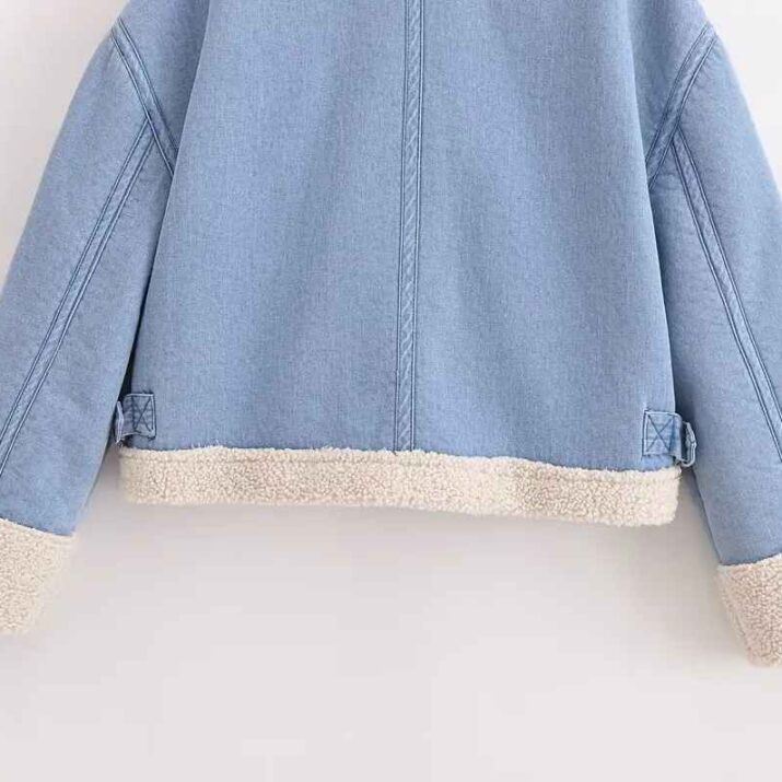 Denim Jacket with Shearling Lining - Image 18