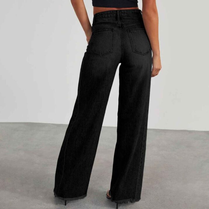 Alternative view of High Waisted Wide-Leg Jeans
