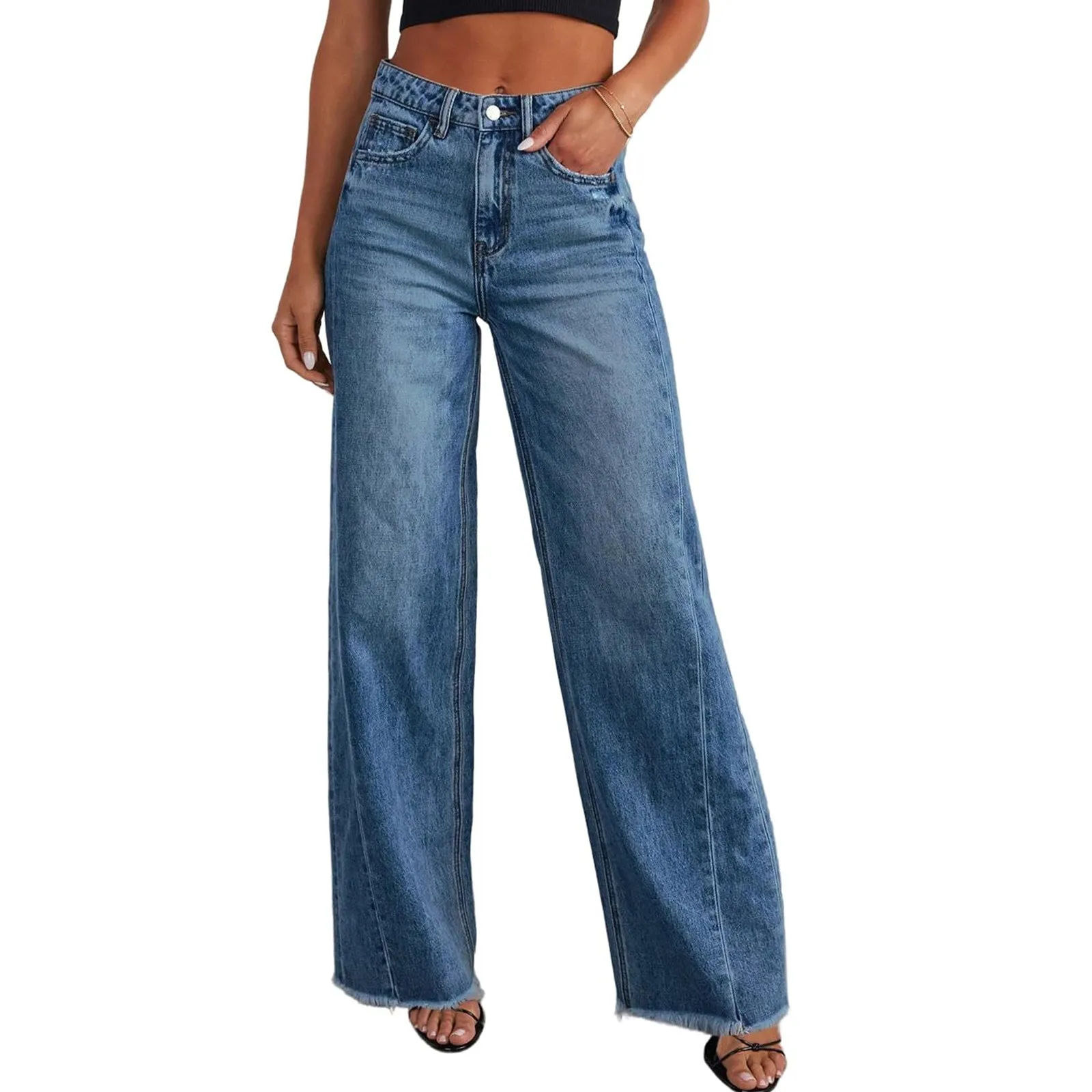 High Waisted Wide-Leg Jeans