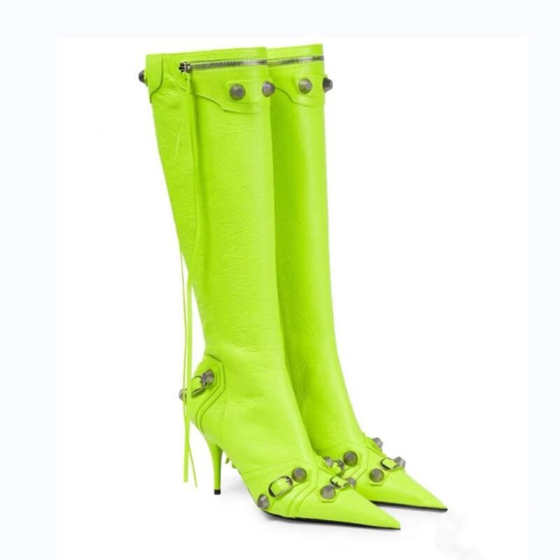 Stiletto Pointed Toe Knee-high Boots