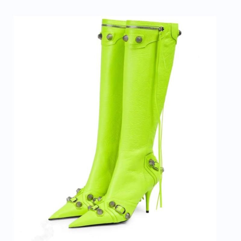 Stiletto Pointed Toe Knee-high Boots