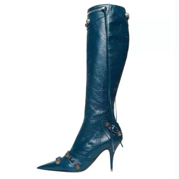 Stiletto Pointed Toe Knee-high Boots