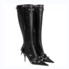 Stiletto Pointed Toe Knee-high Boots