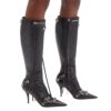 Stiletto Pointed Toe Knee-high Boots