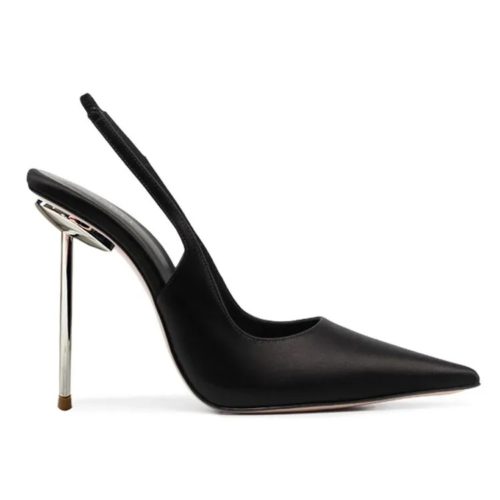 Pointed Toe Slingback Thin Metal Heels