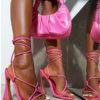 Cross tied Square Toe Sandals