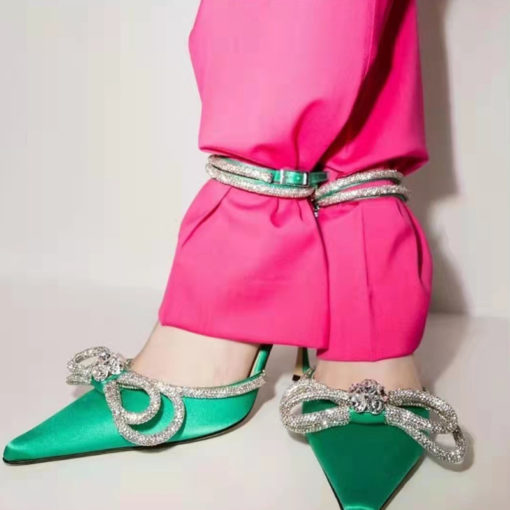 Double Bow Embellished Pumps