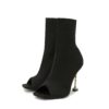 ANKLE SOCK peep toe BOOTS