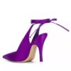 Wrap-Tie Satin Slingback Pumps