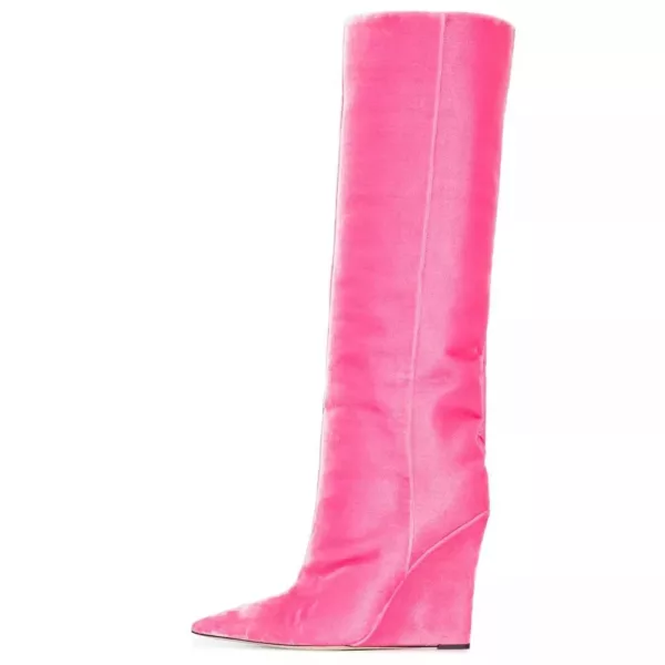 Wedge Heel Knee-High Boots