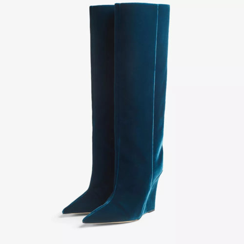 Wedge Heel Knee-High Boots