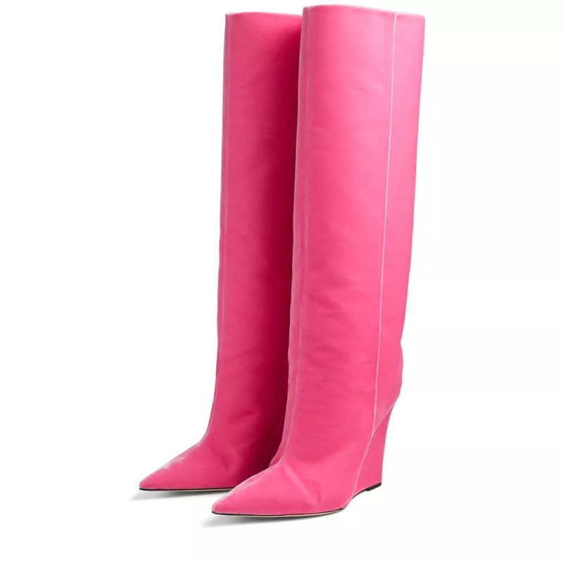 Wedge Heel Knee-High Boots