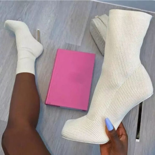 Square Toe Sock Boots