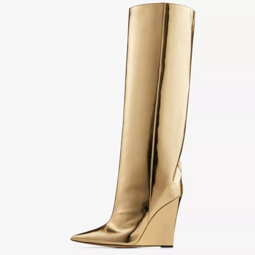 Wedge Heel Knee-High Boots