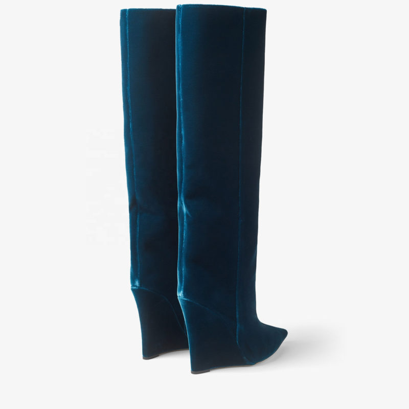 Wedge Heel Knee-High Boots