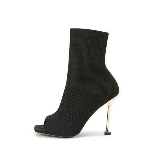 ANKLE SOCK peep toe BOOTS