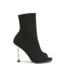 ANKLE SOCK peep toe BOOTS