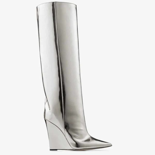 Wedge Heel Knee-High Boots