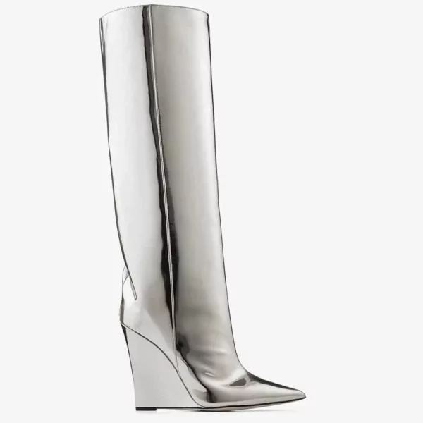 Wedge Heel Knee-High Boots