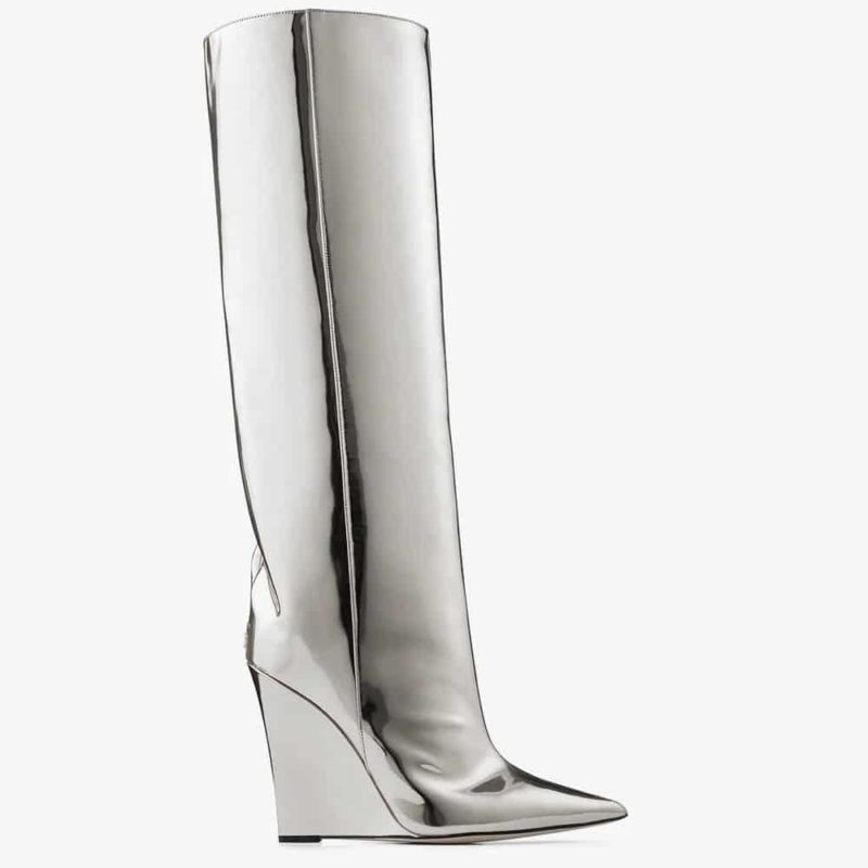 Wedge Heel Knee-High Boots