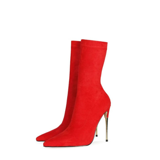 Pointed Toe Ankle Stiletto Stretch Boots