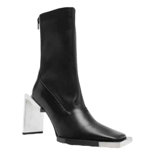 Patent Leather Metal Heel Boots