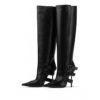 Buckled Black Heeled Boots