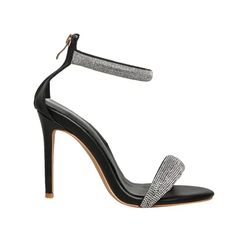 Crystal Strap Heeled Sandal