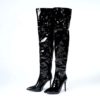 Stiletto Leather Pointed Toe Over the Knee Boots