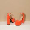 Block Heel Ankle Pumps