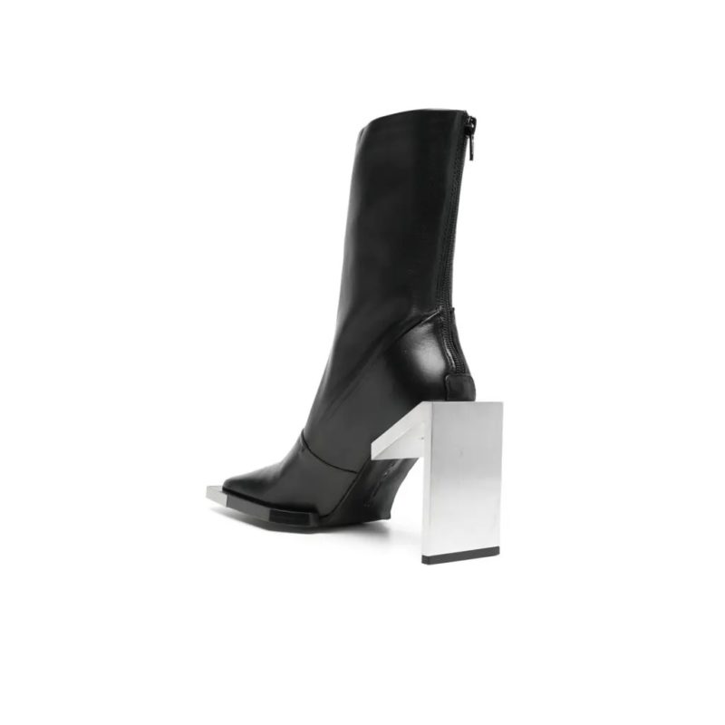 Patent Leather Metal Heel Boots