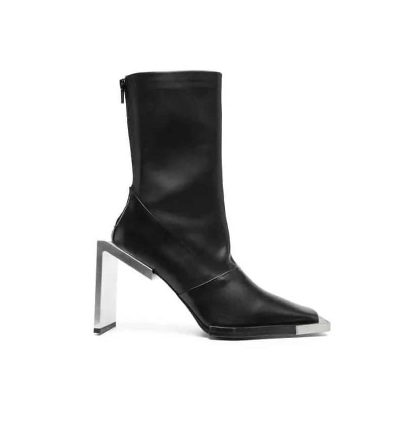 Patent Leather Metal Heel Boots