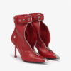 Buckle Zipper Red Heels