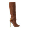 Pointed Toe Suede Knee-High Boots