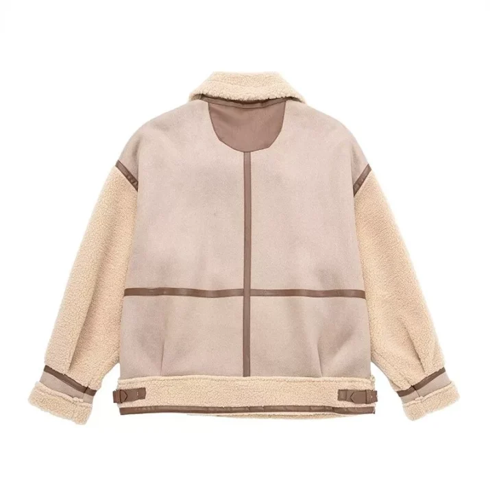 Double-Faced Faux Suede Aviator Jacket - Image 6