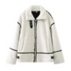 Teddy Contrast PU Jacket