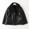 Black Shearling Leather Jacket