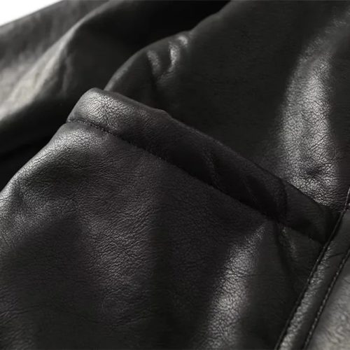 Black Shearling Leather Jacket