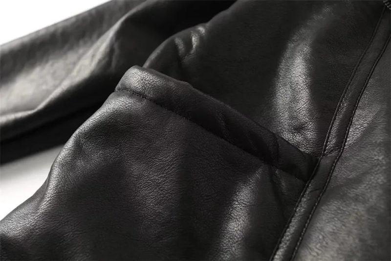 Black Shearling Leather Jacket