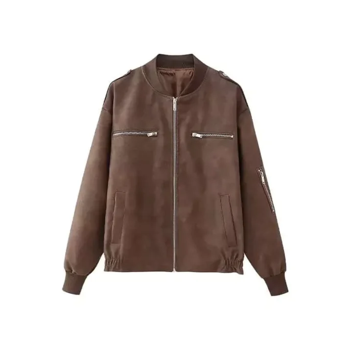 Brown Distressed Faux Leather