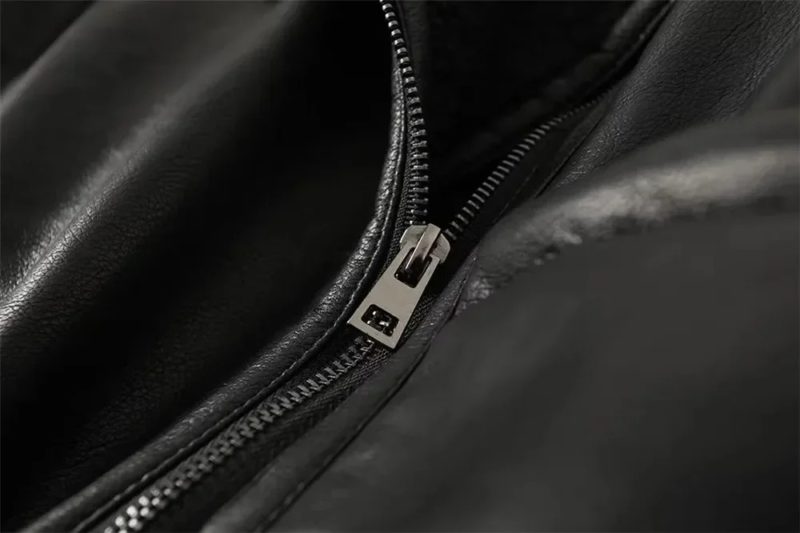 Black Shearling Leather Jacket