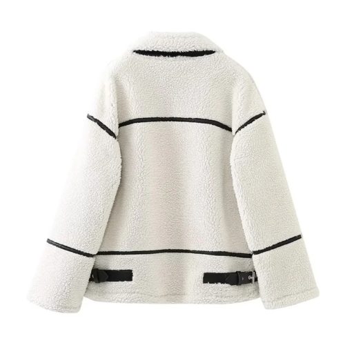 Teddy Contrast PU Jacket