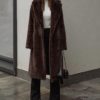 Longline Oversized Teddy Borg Belted Coat