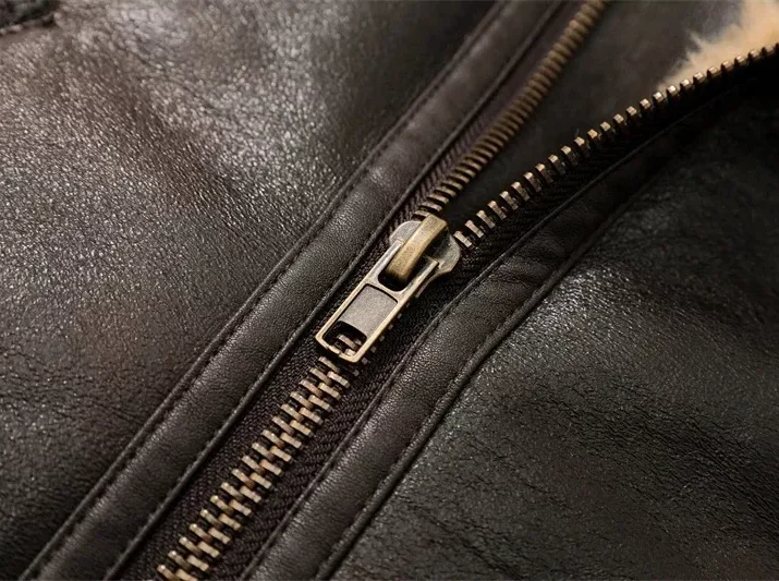 Brown Shearling Leather Jacket